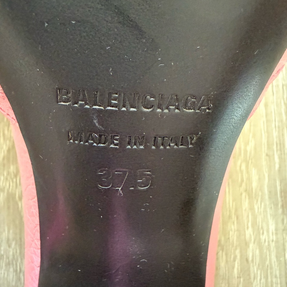 Balenciaga Hot Pink Buckle Detail Mules - Size 37.5 - Picture 7 of 8